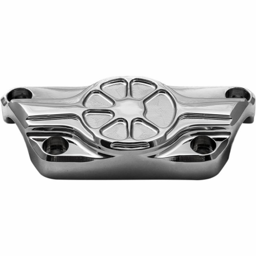 LA Choppers - LA Choppers Fusion Top Clamps for 1in. Handlebars - Artistic Chrome - LA-F480-00