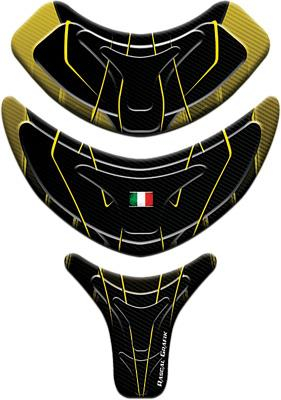 Rascal Grafik - Rascal Grafik X-ak Tank Pad - Yellow/Black - RA39503