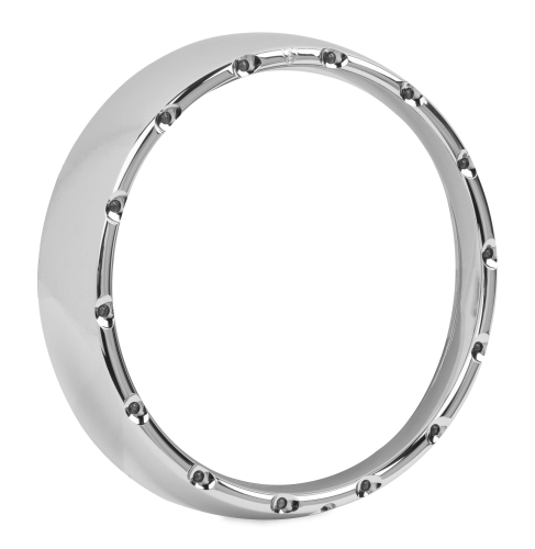 Arlen Ness - Arlen Ness Fire-Ring L.E.D. Bezel with White L.E.D. Running Lights - Chrome - 08402