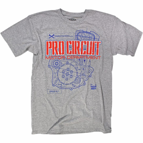 Pro Circuit - Pro Circuit Motor Department T-Shirt - 6414102010 - Gray - Small