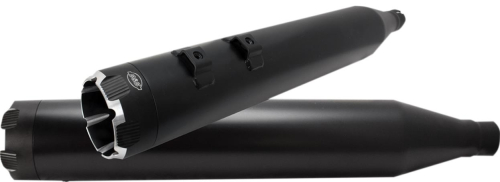 S&S Cycle - S&S Cycle 4in. Race Tour Muffler - Jet-Hot Black Ceramic with Power Thruster End Cap - 5500600