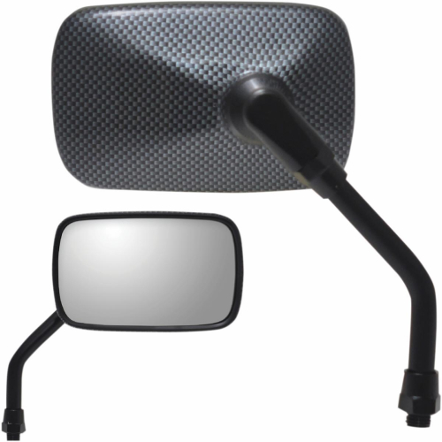 Parts Unlimited - Parts Unlimited Mini Rectangular Mirror - Yamaha Reverse - Carbon - 0640-0956