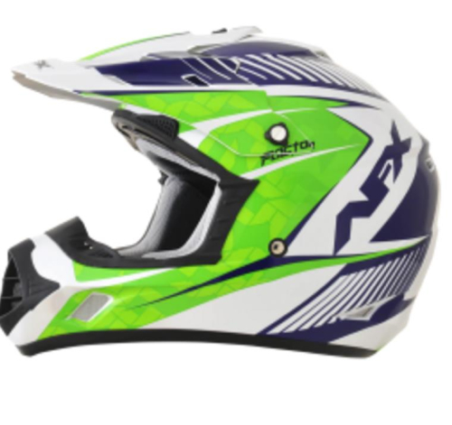 AFX - AFX FX-17 Factor-Complex Helmet - 01104557 - Pearl White/Green/Blue Factor - 2XL