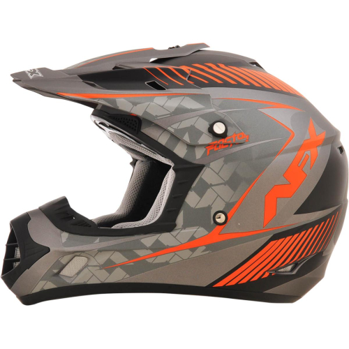 AFX - AFX FX-17Y Factor Youth Helmet - 01111011 - Frost Gray/Safety-Orange Factor - Medium