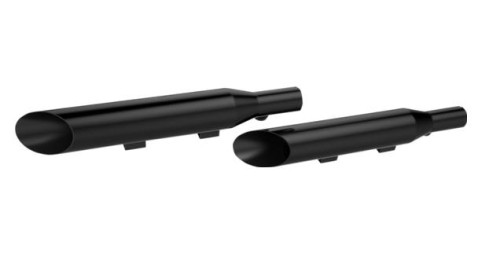 Khrome Werks - Khrome Werks 3in. HP-Plus Slip-On Mufflers - Slash Cut - Black - 1801-0659