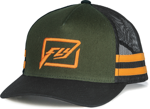 Fly Racing - Fly Racing Huck It Youth Hat - XF-3-351-0558 - Army/Orange - OSFM