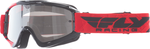 Fly Racing - Fly Racing Zone Goggles (2017) - 37-3020 - Red/Black / Clear/Flash Chrome Lens - OSFM