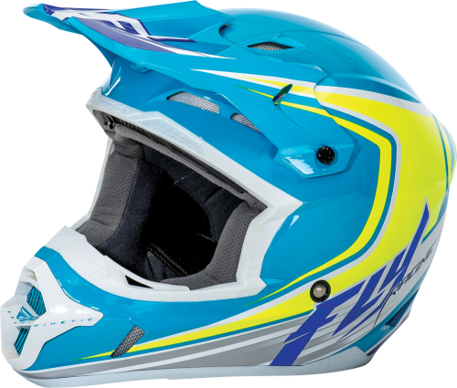 Fly Racing - Fly Racing Kinetic Fullspeed Helmet - 73-33762X - Blue/Hi-Viz/White - 2XL
