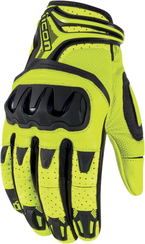 Icon - Icon Overlord Resistance Gloves - 3301-2034 - Hi-Viz Yellow - Small