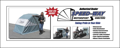 Speed-Way Shelters - Speed-Way Shelters Speedway Logo Banner - MT-SWB