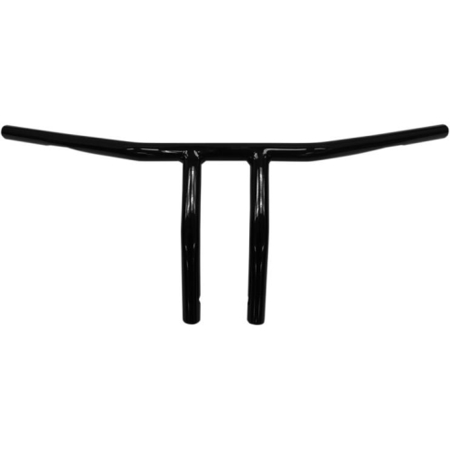 Drag Specialties - Drag Specialties 1in. T-Bar - 8in. - Dimpled and Drilled - Black - 0601-2656