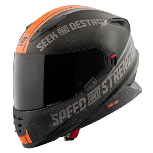 Speed & Strength - Speed & Strength SS1600 Cruise Missile Helmet - 878556 - Matte Black/Orange - Small