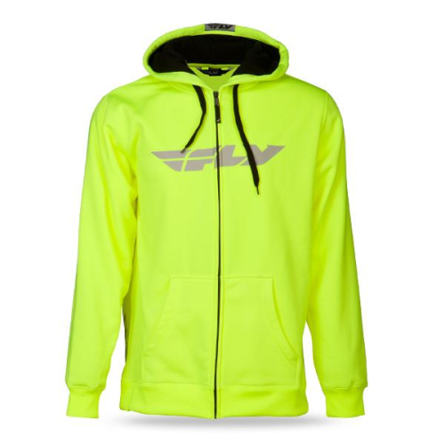 Fly Racing - Fly Racing Corporate Zip Up Hoody - 354-0198L - Hi-Vis - Large