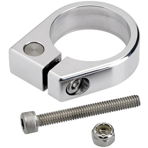 Biltwell Inc. - Biltwell Inc. Duo Muffler Clamp - Polished - DC-MUF-AL-PS