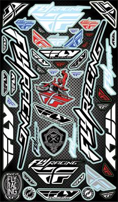 Fly Racing - Fly Racing 2015 Fly Sticker Sheet - FLY DECAL SHEET '15