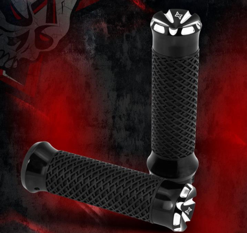 Xtreme Machine - Xtreme Machine Xccelerator Grips - Black Cut - 0063-2078-BM