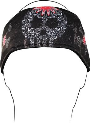 Zan Headgear - Zan Headgear Flydanna Headband - HB674 - Filagree Skull - OSFM
