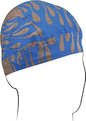 Zan Headgear - Zan Headgear Flydanna Headwrap - Z688 - Blue Flames - OSFM