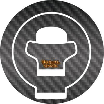 Rascal Grafik - Rascal Grafik Gas Cap Protector - 3D Carbon Black - Suzuki Universal - RA39266