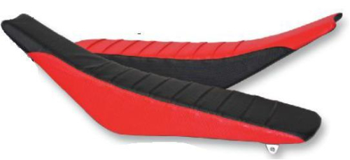 FLU Designs Inc. - FLU Designs Inc. Team Issue Pleated Grip Seat Cover - Black/Red - 15322
