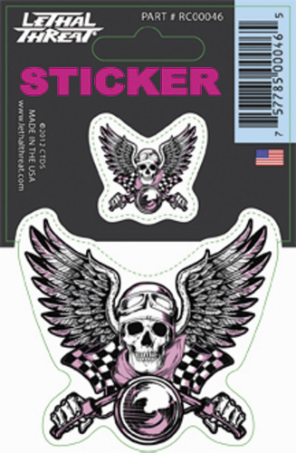Lethal Threat - Lethal Threat Vintage Pink Biker Decal - RC00046