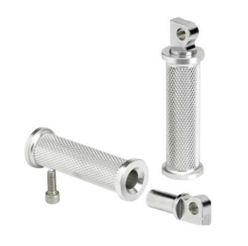 Biltwell Inc. - Biltwell Inc. Rocker Footpegs - Silver - FP-ROK-HD-SL