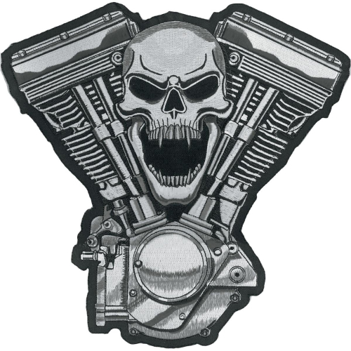 Lethal Threat - Lethal Threat Skull Motor Embroidered Patch - LT30069