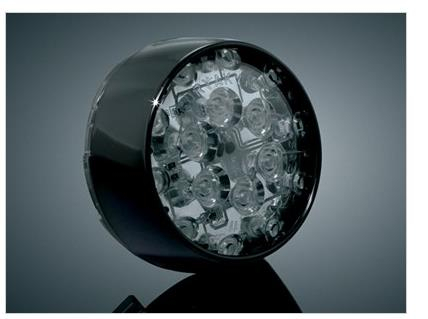 Kuryakyn - Kuryakyn Panacea Rear Turn Signal Insert - Bullet style - Gloss Black Bezel/Smoke Lens - 5454