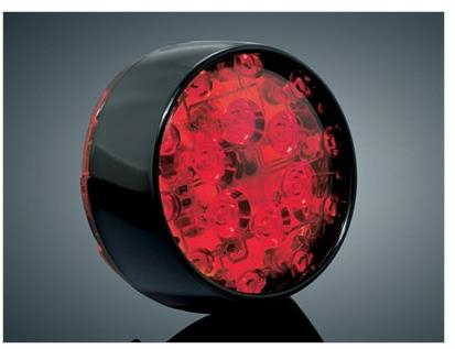 Kuryakyn - Kuryakyn LED Rear Turn Signal Inserts - Dual Function - Gloss Black Bezel/Red Lens - 5459
