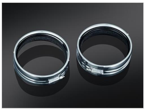 Kuryakyn - Kuryakyn 4 1/2in. Passing Light Trim Rings - Chrome - 7277
