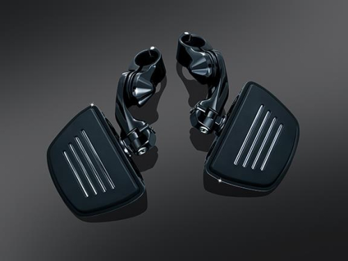 Kuryakyn - Kuryakyn Premium Mini Boards Tour-Tech Adjustable Cruise Mounts - Short Arm - Gloss Black - 7581