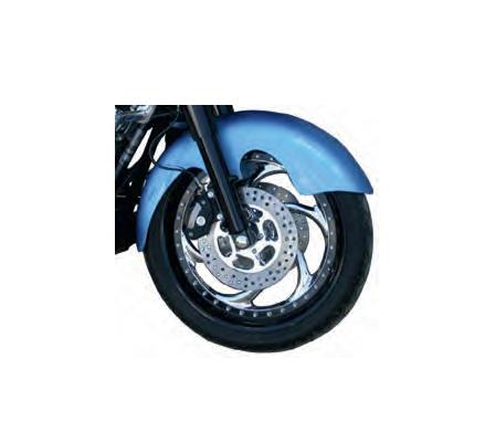 Klock Werks - Klock Werks Tire Hugger Series Aero Front Fender with Mounting Blocks for 16in.-19in. Wheel - KW050101282014
