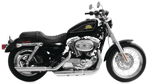 Rush Exhaust - Rush Exhaust 3in. Slip-On Mufflers - 1.75in. Baffle - Slash Down - Chrome - 34201-175