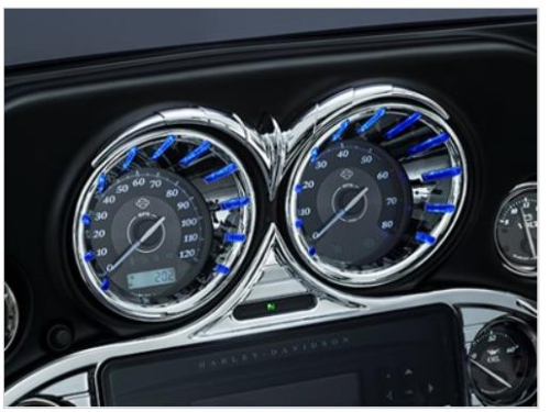 Kuryakyn - Kuryakyn LED Speedo & Tach Bezels - Chrome - 7289