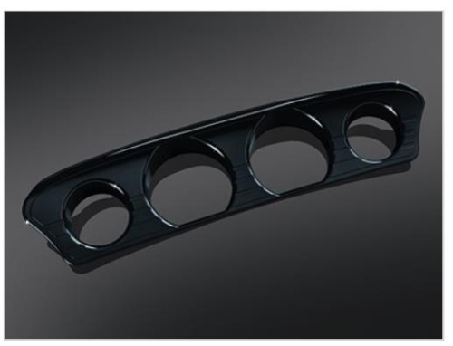 Kuryakyn - Kuryakyn Tri-Line Gauge Trim - Gloss Black - 7285