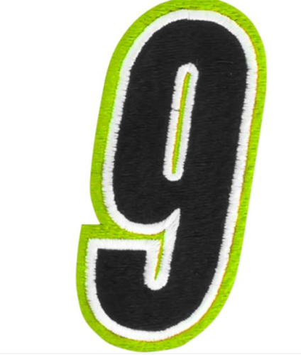 American Kargo - American Kargo Number Patch - #9 - Hi-Vis/Black - 3550-0220