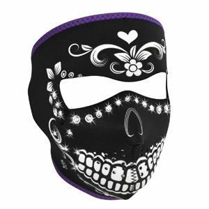 Zan Headgear - Zan Headgear Highway Honeys Womens Full Mask - WNFM078B - Muerte - OSFM