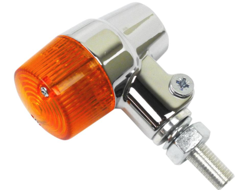 K&S Technologies - K&S Technologies Chrome Aluminum Marker LED Lights - Round #3 with Amber Lens - Two Wire - 26-8606