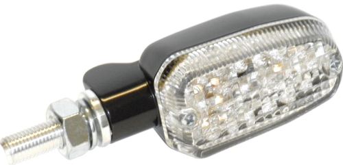 K&S Technologies - K&S Technologies Black Satin Aluminum Marker LED Lights - Oblong with Clear Lens - Three Wire - 26-8305BK