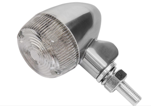 K&S Technologies - K&S Technologies Polished Aluminum Marker LED Lights - Round #1 with Clear Lens - Two Wire - 26-8321