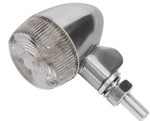 K&S Technologies - K&S Technologies Polished Aluminum Marker LED Lights - Round #1 with Clear Lens - Three Wire - 26-8324
