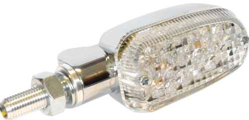 K&S Technologies - K&S Technologies Chrome Aluminum Marker LED Lights - Oblong with Clear Lens - Three Wire - 26-8305CM