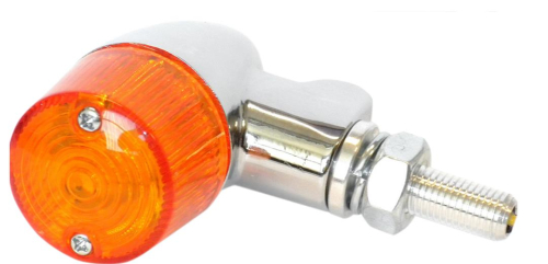 K&S Technologies - K&S Technologies Chrome Aluminum Marker LED Lights - Round #2 with Amber Lens - Two Wire - 26-8330CM
