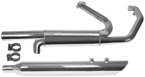 Rush Exhaust - Rush Exhaust Ecofriendly 2:1:2 Full System - Chrome - REC17-FS