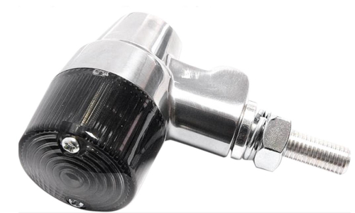 K&S Technologies - K&S Technologies Polished Aluminum Marker LED Lights - Round #3 with Smoke Lens - Three Wire - 26-8601