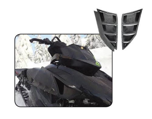 Proven Design Products - Proven Design Products Arctic Cat Vents - Black - V-PC012BB