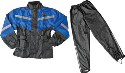 Fly Racing - Fly Racing 2-PC Rainsuit - 478-8012-7  #5692 - Black/Blue - 4XL