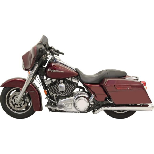 Bassani Manufacturing - Bassani Manufacturing Pseudo Left-Side Road Rage 2-Into-1 Long Megaphone Exhaust - Chrome - 1F29J