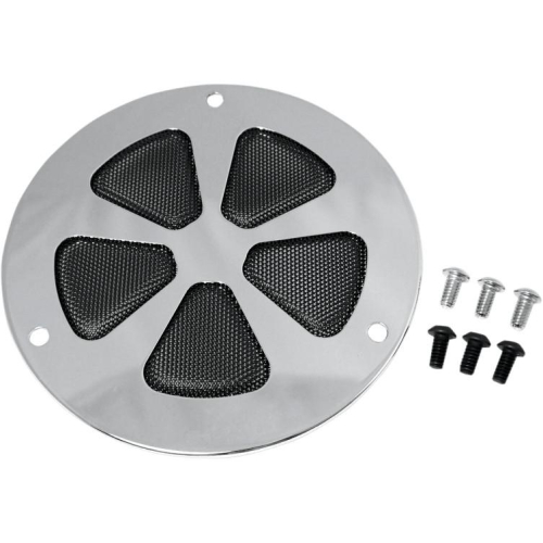 Drag Specialties - Drag Specialties Accent Style Derby Cover - 5 Spoke - Chrome - 77165B4