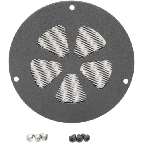 Drag Specialties - Drag Specialties Accent Style Derby Cover - 5 Spoke - Wrinkle Black - 77165WB4